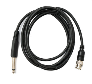 Cable de audio de 180 cm con conector jack de 6,35 mm a conector BNC, adaptador AUX en negro