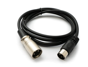 SYSTEM-S Audio Kabel 150 cm XLR 3 polig Stecker zu DIN 5 polig Stecker Adapter in Schwarz