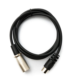 Cable de audio SYSTEM-S 150 cm Adaptador XLR de 3 pines a conector DIN de 5 pines en negro