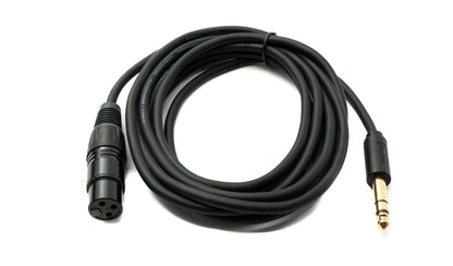 SYSTEM-S Audio Kabel 3 m XLR 3 polig Buchse zu 6.35 mm Klinke Stecker AUX Adapter