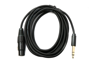 SYSTEM-S audio cable 3 m XLR 3-pin socket to 6.35 mm jack plug AUX adapter