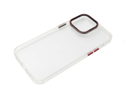 Funda protectora a prueba de golpes de TPU en color blanco transparente para iPhone 14 Pro Max