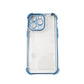 Coque de protection antichoc en TPU bleu brillant transparent pour iPhone 14 Pro Max