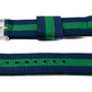 Correa SYSTEM-S de 20 mm fabricada en nylon para smartwatch Samsung Galaxy Watch 4 en color azul verde