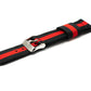 Bracelet SYSTEM-S 20 mm en nylon pour montre intelligente Samsung Galaxy Watch 4 en bleu rouge