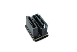 SYSTEM-S SATA U Turn Adapter 7Pin Female to Male Cable 360° for Mainboard SSD HDD