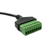 Câble LAN SYSTEM-S 30 cm fiche RJ45 vers adaptateur bornier 8 broches en noir