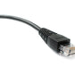 Câble LAN SYSTEM-S 30 cm fiche RJ45 vers adaptateur bornier 8 broches en noir