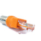 SYSTEM-S Koaxial Adapter RJ45 Stecker zu BNC Buchse 50 Ohm Kabel in Orange