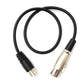SYSTEM-S Audio Kabel 50 cm XLR 3 polig Buchse zu DIN 5 polig Stecker Adapter in Schwarz