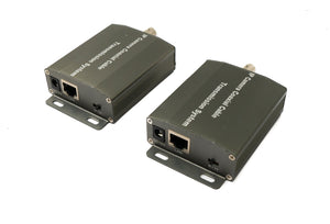 SYSTEM-S UTP IP Transceiver Set LAN RJ45 zu BNC Koaxialkabel in Schwarz