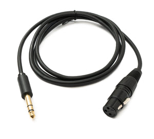 Cable de audio SYSTEM-S Conector XLR de 150 cm de 3 pines a conector jack de 6,35 mm Adaptador AUX