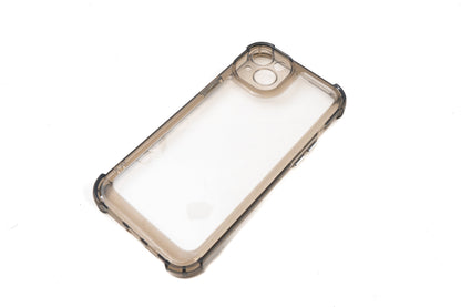 Coque de protection antichoc en TPU transparente noire pour iPhone 14 Plus