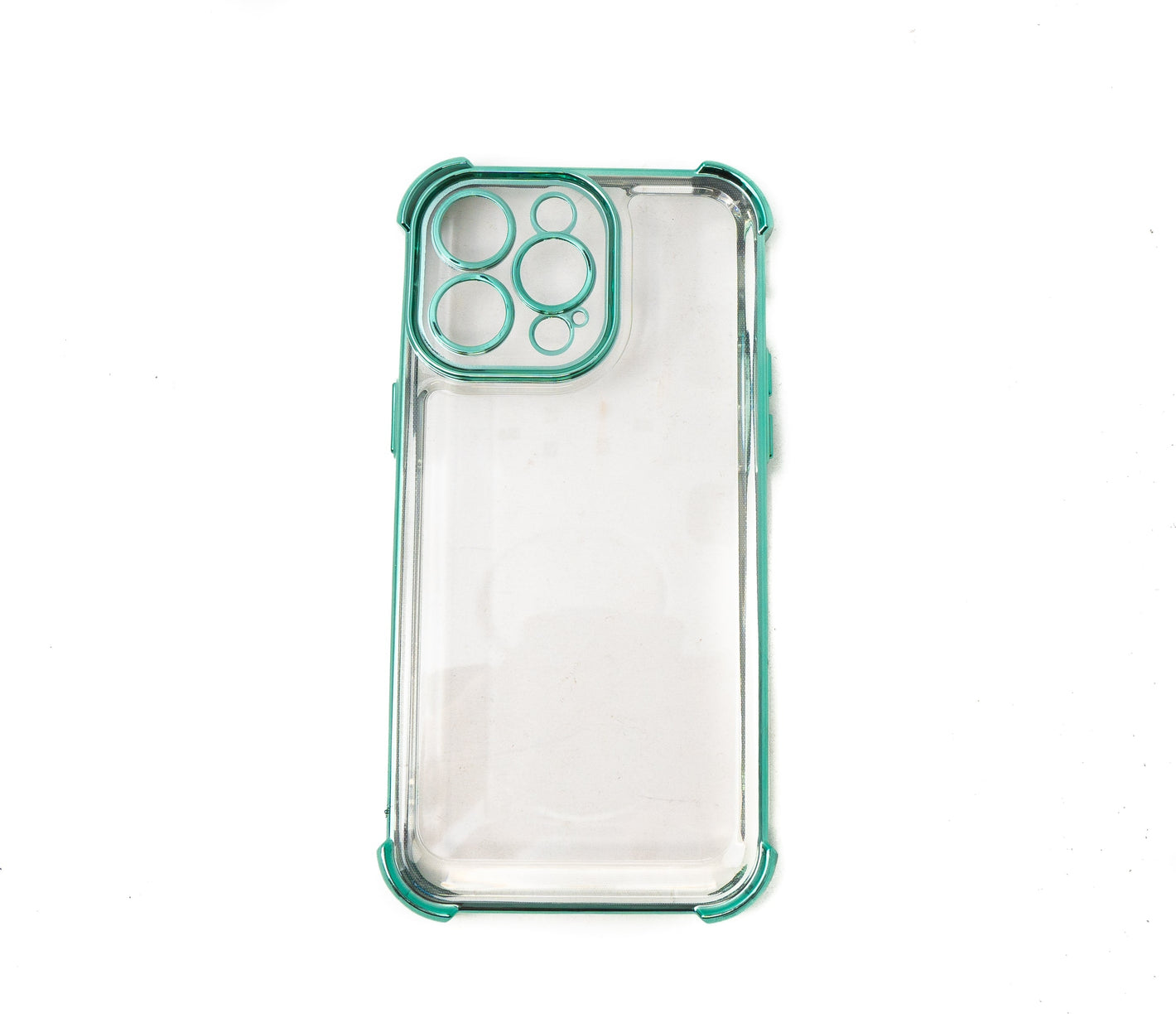 Coque de protection antichoc en TPU transparent vert brillant pour iPhone 14 Pro Max