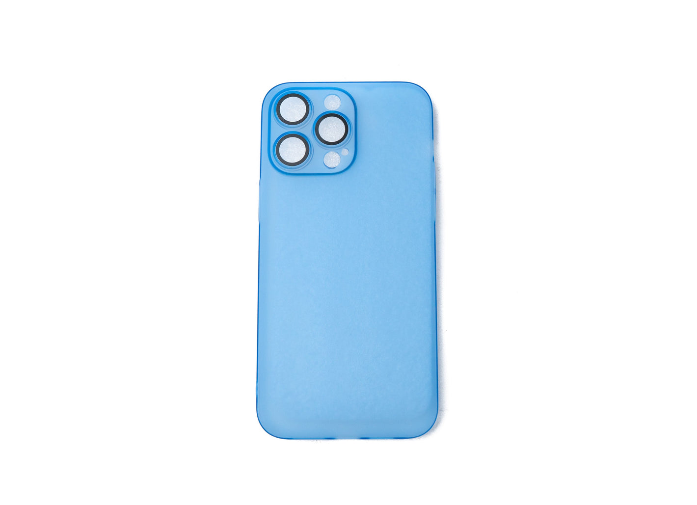 Coque de protection antichoc et anti-rayures en bleu mat pour iPhone 14 Pro Max