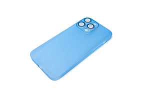 Coque de protection antichoc et anti-rayures en bleu mat pour iPhone 14 Pro Max