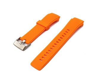 Bracelet en silicone flexible SYSTEM-S 20 mm pour montre intelligente Huawei Watch 2 en orange