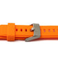 SYSTEM-S Armband flexibel aus Silikon 20mm für Huawei Watch 2 Smartwatch in Orange