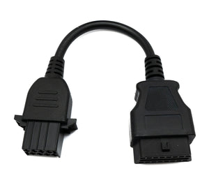 Câble OBD SYSTEM-S 10 cm Prise OBD 2 pour Volvo 8 broches en noir pour le diagnostic automobile