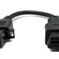 SYSTEM-S OBD cable 10 cm OBD 2 socket for Volvo 8pin in black for car diagnostics