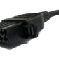 SYSTEM-S OBD cable 10 cm OBD 2 socket for Volvo 8pin in black for car diagnostics