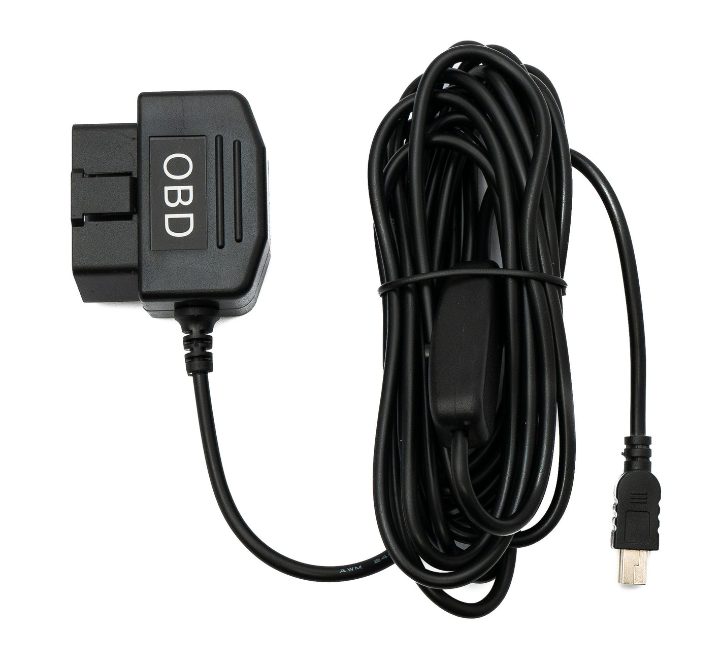 Cable OBD SYSTEM-S de 350 cm, conector OBD 2 a conector USB 2.0 Mini B, interruptor de diagnóstico del coche