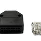 SYSTEM-S OBD Adapter OBD 2 16 pin socket connection cable in black for car diagnostics