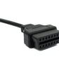 SYSTEM-S OBD cable 10 cm OBD 2 socket for Kia 20 pin in black for car diagnostics