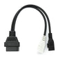 SYSTEM-S OBD cable 30 cm OBD 2 socket for Audi 2x2 in black for car diagnostics