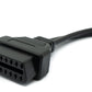 SYSTEM-S OBD cable 30 cm OBD 2 socket for Audi 2x2 in black for car diagnostics