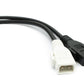 SYSTEM-S OBD cable 30 cm OBD 2 socket for Audi 2x2 in black for car diagnostics