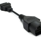 SYSTEM-S OBD cable 10 cm OBD 2 socket for Mazda 17pin in black for car diagnostics