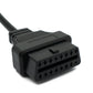 SYSTEM-S OBD cable 10 cm OBD 2 socket for Mazda 17pin in black for car diagnostics