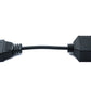 SYSTEM-S OBD cable 10 cm OBD 2 socket for Toyota 17pin in black for car diagnostics