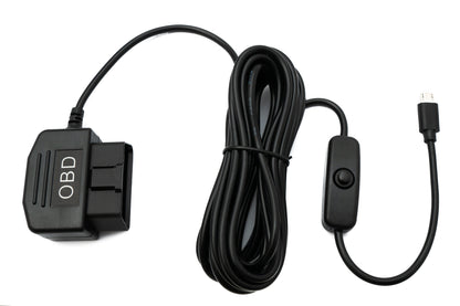 SYSTEM-S OBD Kabel 350 cm OBD 2 Stecker zu USB 2.0 Micro B Stecker Schalter Auto Diagnose