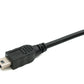 SYSTEM-S USB 2.0 cable 50 cm Mini B male to male in black