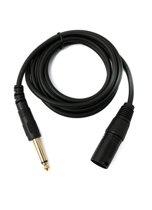 SYSTEM-S Audio Kabel 150 cm Stereo AUX Klinke 6,35 mm Stecker zu XLR Buchse in Schwarz