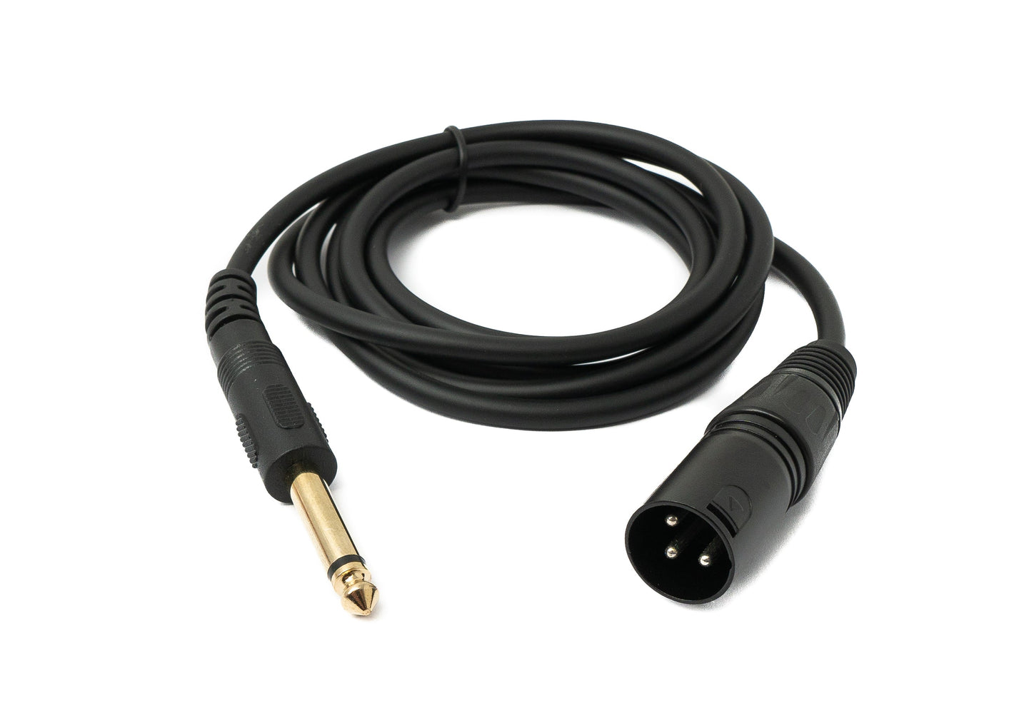 SYSTEM-S Audio Kabel 150 cm Stereo AUX Klinke 6,35 mm Stecker zu XLR Buchse in Schwarz