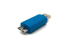 Adaptateur SYSTEM-S USB 3.0 type A mâle vers câble micro B mâle en bleu