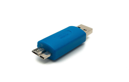 SYSTEM-S USB 3.0 adapter type A male to micro B male cable in blue