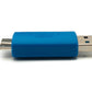 Adaptador USB 3.0 SYSTEM-S cable tipo A macho a micro B macho en color azul