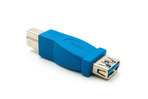 SYSTEM-S USB 3.0 Adapter Typ B Stecker zu Typ A Buchse Kabel in Blau