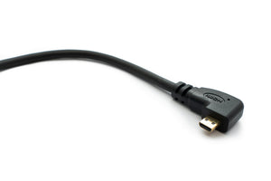 Cavo HDMI da 20 cm micro maschio a adattatore angolare femmina standard in nero