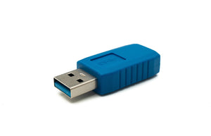 USB 3.0 adapter type A male to female cable in blue