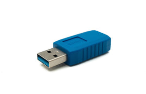 Adaptador USB 3.0 SYSTEM-S tipo A cable macho a hembra en color azul