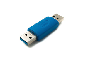 SYSTEM-S USB 3.0 Adapter Typ A Stecker zu Stecker Kabel in Blau