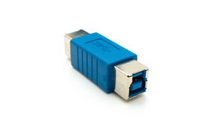 Adaptador USB 3.0 tipo B cable hembra a hembra en color azul
