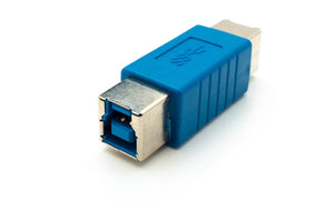 Adaptador USB 3.0 tipo B cable hembra a hembra en color azul