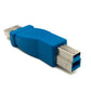 Adaptateur SYSTEM-S USB 3.0 type A mâle vers câble mâle type B en bleu