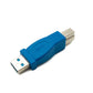 SYSTEM-S USB 3.0 Adapter Typ A Stecker zu Typ B Stecker Kabel in Blau